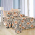 Постельное белье 1,5сп микросат(наволочки70х70-2шт) -2137 Золотые цветы