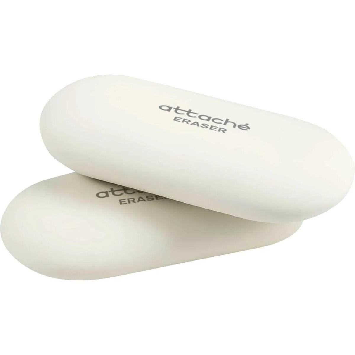 Ластик овальный Attache, 57x25x11, термопласт.каучук, белый