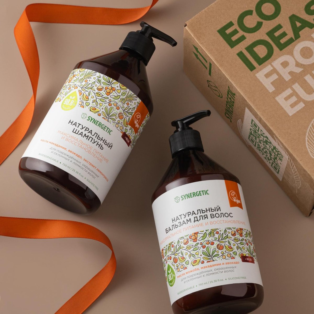 Подарочный набор д/волос, шам, балз Макс питание и восстан,2 шт по 750 мл