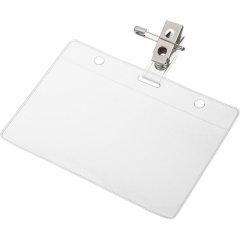 Бейдж Attache 120х87мм металл зажим/булавка (10шт.) 1065БГК