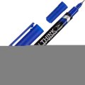 Маркер перманентный двусторонний Deli Think 0,5/1 мм синий EU211-BL