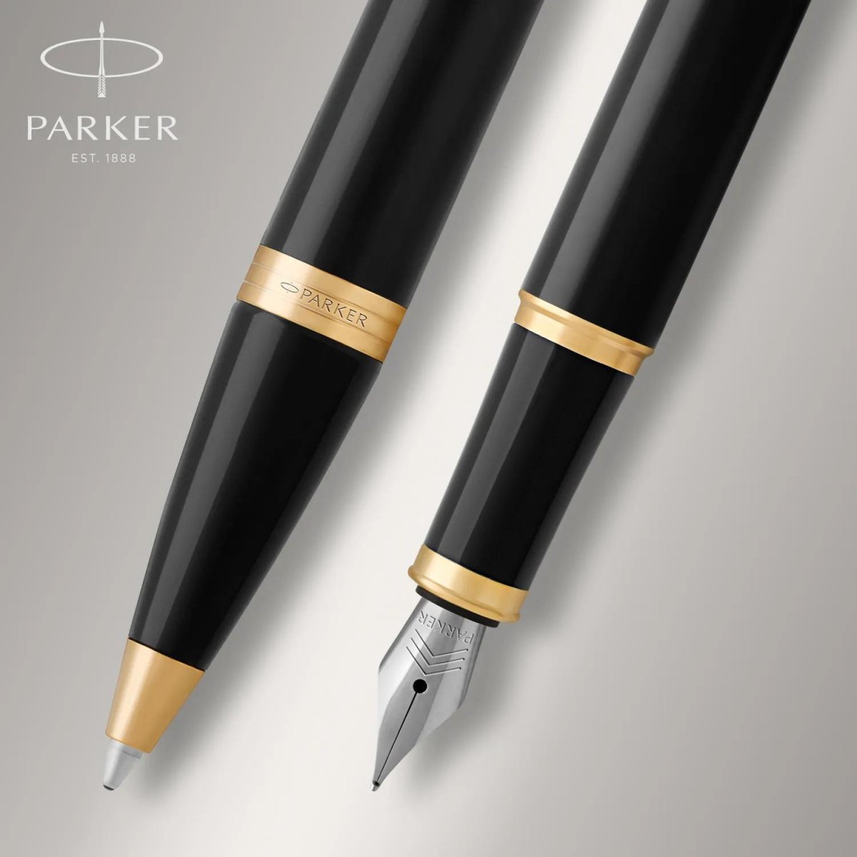 Набор Parker IM Black GT, ручки шариковая+перьевая,1мм,син,под.кор, 2093216
