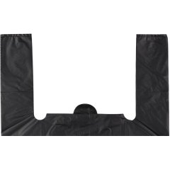 Пакет-майка ПНД 38+20х68 см, 15 мкм, 200 шт/уп, черный