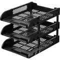 Лоток горизонтальный для бумаг Deli E9213,сбор,черн,325x241x255мм,3шт/наб