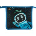 Папка для тетрадей Комус Класс Robot Hello син,А5, молния, пластик, ПТ-735