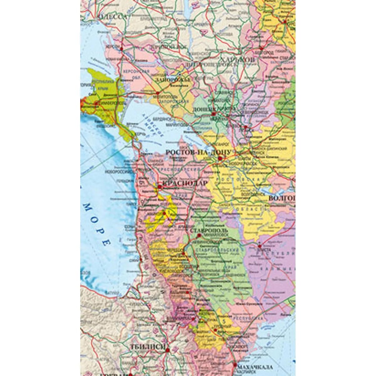 Карта настенная Россия политико-администр/1:4млн.2,17х1,60м,КН130