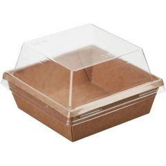 Контейнер бум. OneClick (bottom 550/b) 550мл, крафт, 400шт/кор