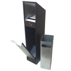 Урна-пепельница стальная Норд черная 250х1000мм объем 15 л