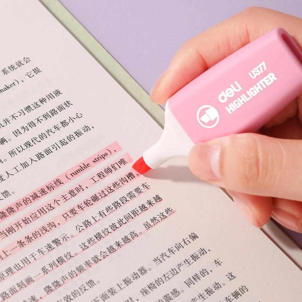 Набор текстовыделителей мини Deli 1-4 мм, скош.нак.,6цв, пастельн. EU377