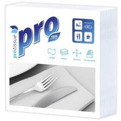 Салфетки бумажные Protissue 1сл 33х33 белые 100шт в уп С232
