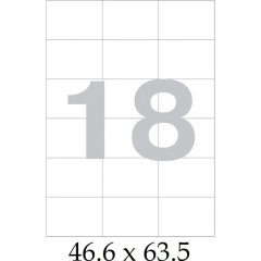 Этикетки самоклеящиеся Promega Label BASIC  63,5x46,6  18 шт./л 100л/уп