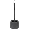 Ершик для унитаза AZUR с подставкой Мини, сер. с черн. Щетиной
