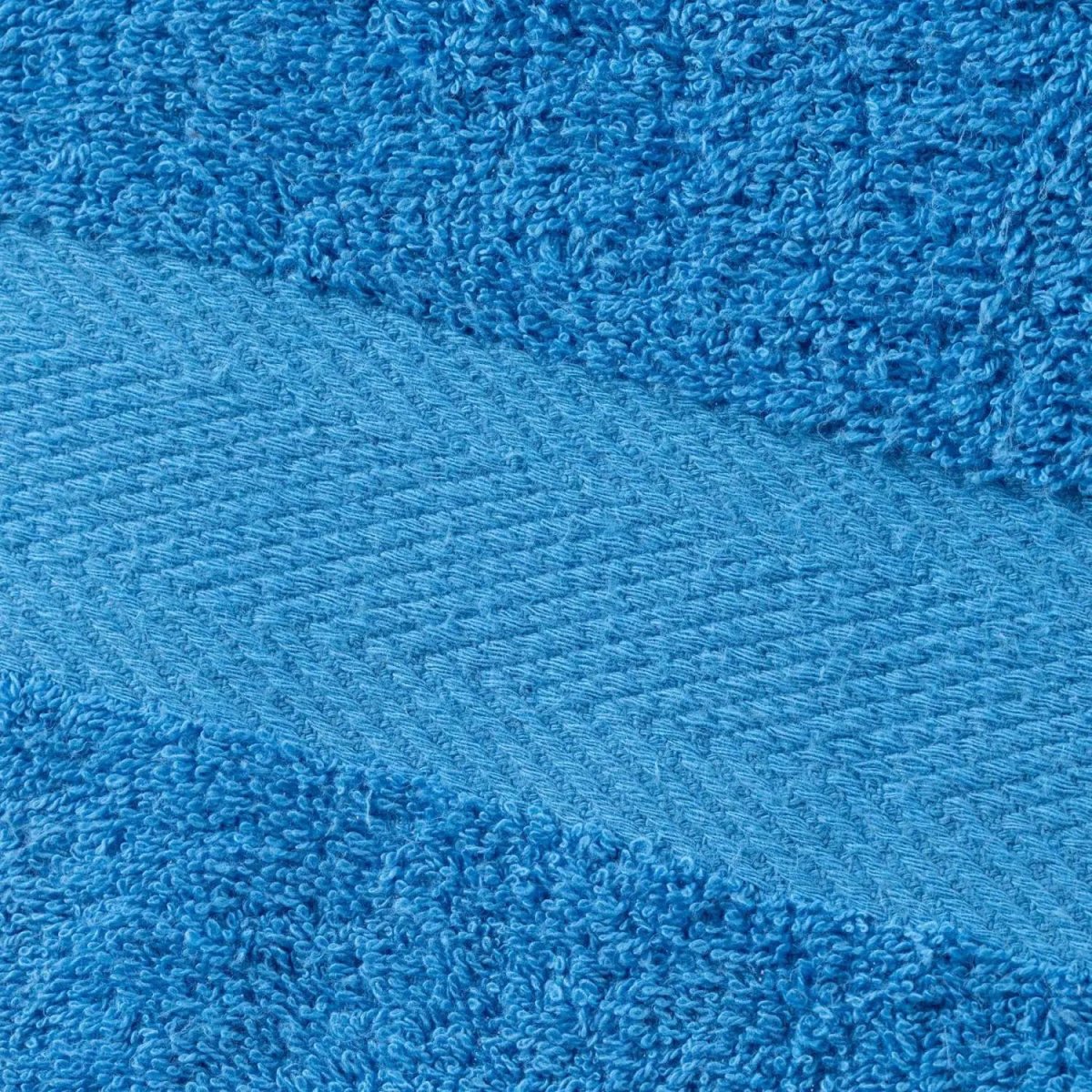 Набор полотенец махровых бордюр 440 г/м2, 70х140 ярко-голубой, 5шт