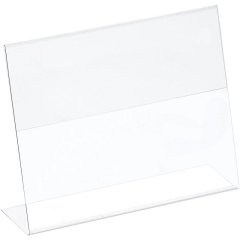 Ценникодержатель настольный д/инф. L-образный 90x70мм, горизонт.,20шт/уп.