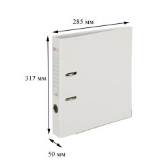 Папка-регистратор Комус Экономи 50мм белый жасмин,ПБП1,карм.кор.,мет.уг