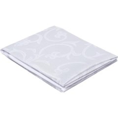 Скатерть Luscan Журавинка 145х180см (88%ПЭ, 12%хлопок) рис веточка, белый