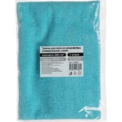 Тряпка для пола из микрофибры универсальная 220г/м2 50х80см синяя