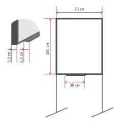 Доска магнитно-маркерная(бел)/меловая(зелен) Attache Twist 100х70вращ,ролик