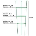Опора для растений Круглая (3 кольца) металл h75см, 466338