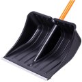 Лопата д/уб снега РусТрейд Пума пласт/ковш ал/черен 47,5х35х145см доп ручк