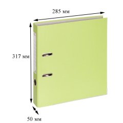 Папка-регистратор Комус Экономи 50мм персидский лайм,ПБП1,карм.кор.,мет.уг