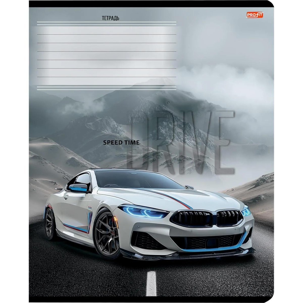 Тетрадь КЛЕТКА 12л. РАЗНЫЕ АВТОМОБИЛИ - 27 цвет. мелов.обл.ассорти 12-0915