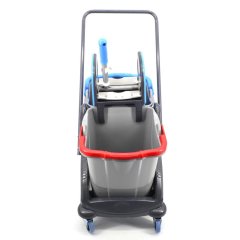 Тележка уборочная двухведерная CK750-Grey 2х25л каркас пластик серая