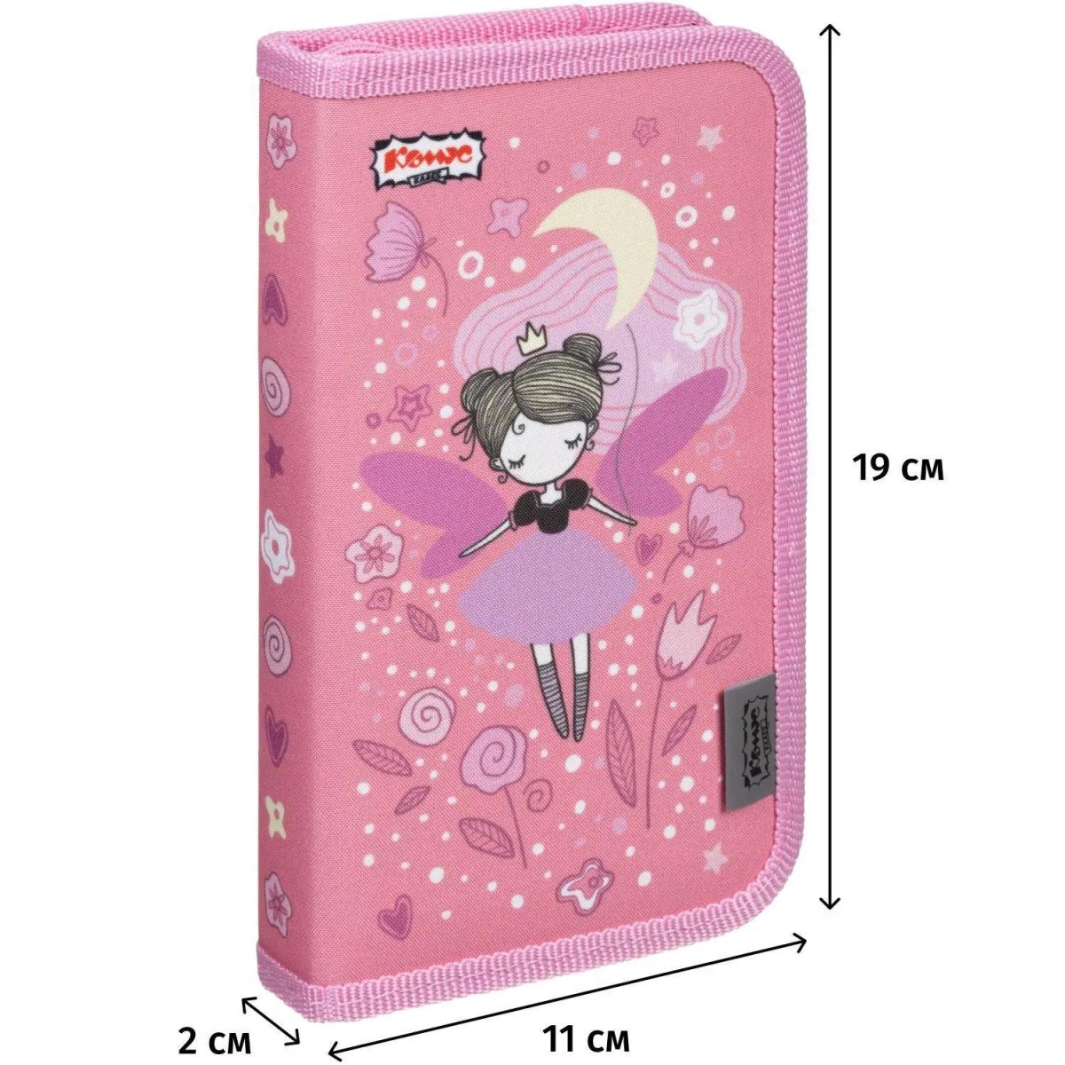 Пенал Комус Класс Фея, розовый, 1 отд., 190х110 мм, ПКТ 03-20