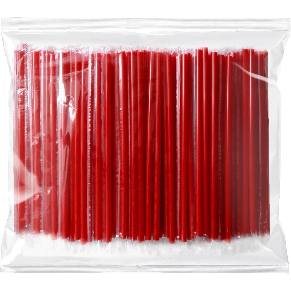 Трубочка для напитков 240мм РР  d-10мм красная, инд уп. 250 шт/уп