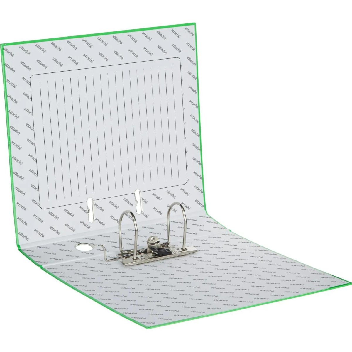 Папка-регистратор 75мм  Attache Neon А4 зеленый б/мет уголка, лам картон