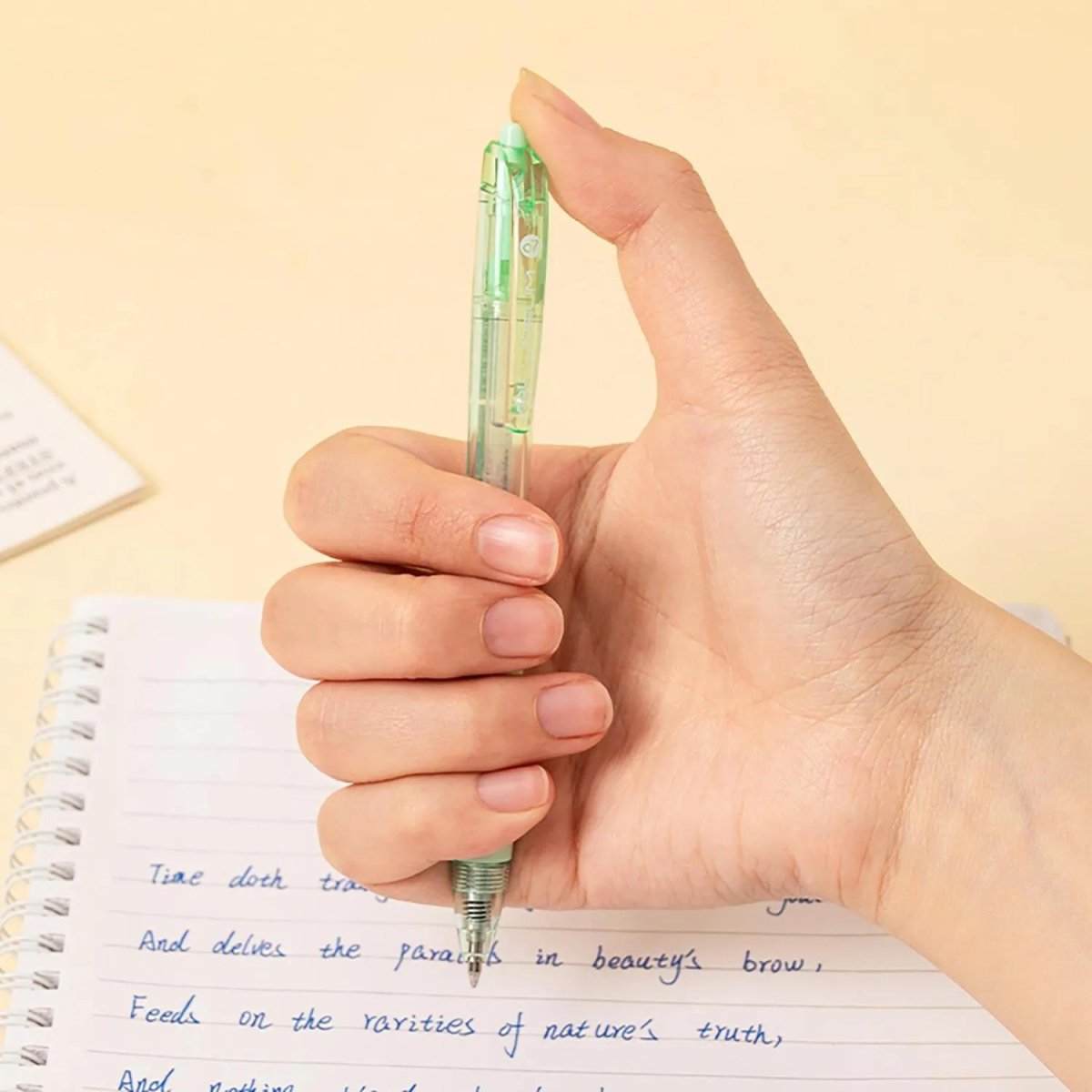 Ручка шариковая автомат. Deli LINEUM EQ150C-BL,пул.нак 0,7,син.гибрид,в асс