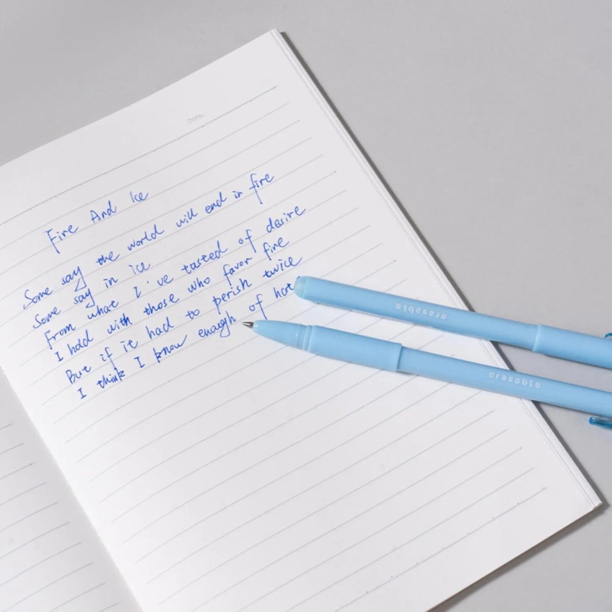 Ручка гелевая пиши-стирай Deli, EG274-BL,пулевидн.нак,0.5мм,софт-тач,син