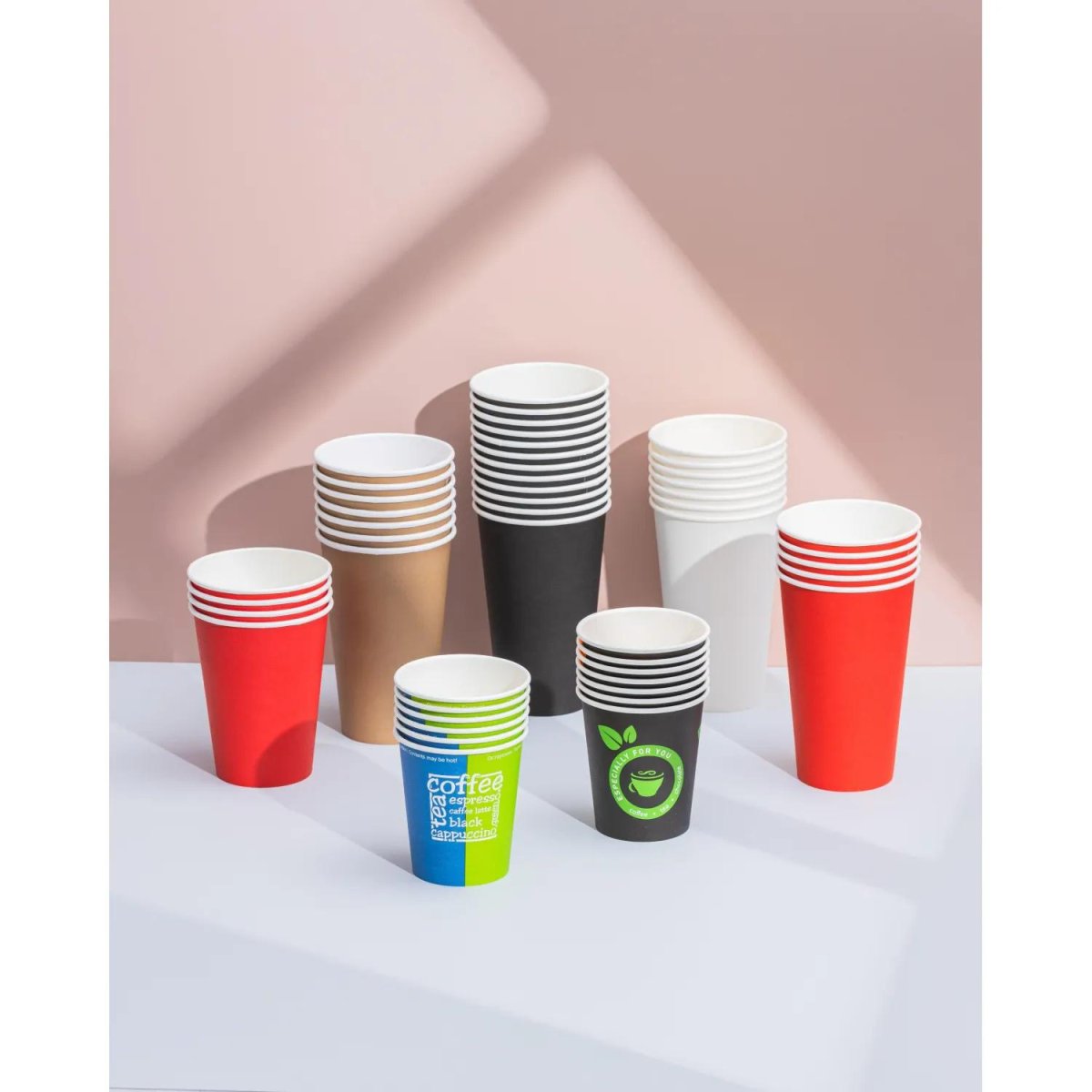 Стакан одноразовый бум 1-сл. 350 мл d-90мм Кофе с собой (MIX) 50шт/уп