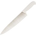 Нож поварской лез 300 мм  толщ 2 мм  3Cr13  белая пластиковая ручка
