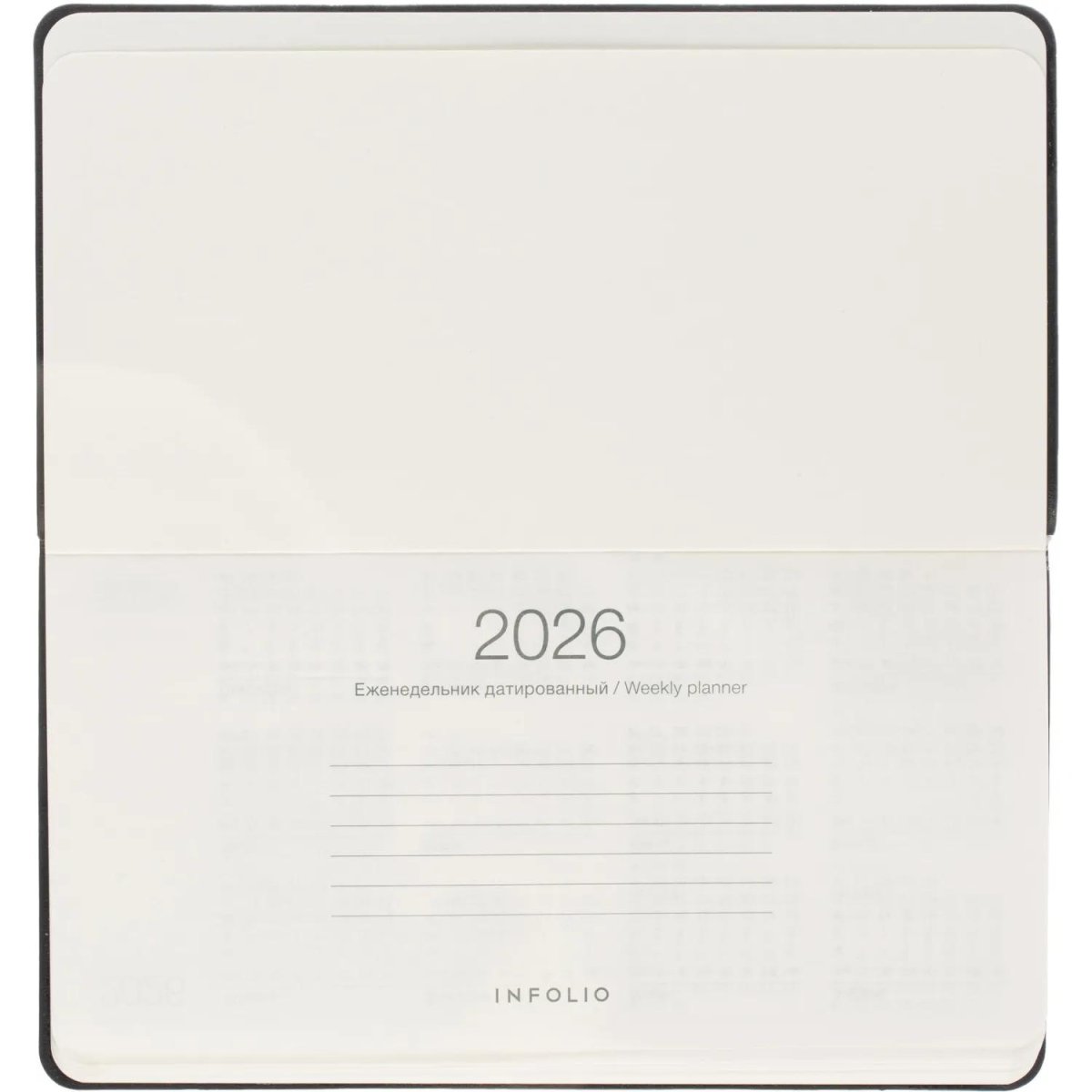 Еженедельник датированный 2026 IF 16х9см 64л, мягкий, Universe I1840/black