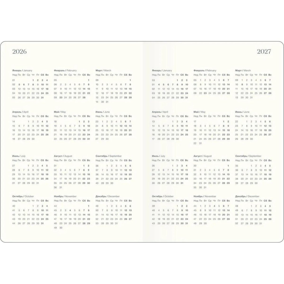 Ежедневник датированный 2026 IF 14х20см 176л, интегр Fortune I1723/white