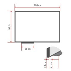 Доска пробковая для объявлений Attache Iron 60x100 металл. рама вертик