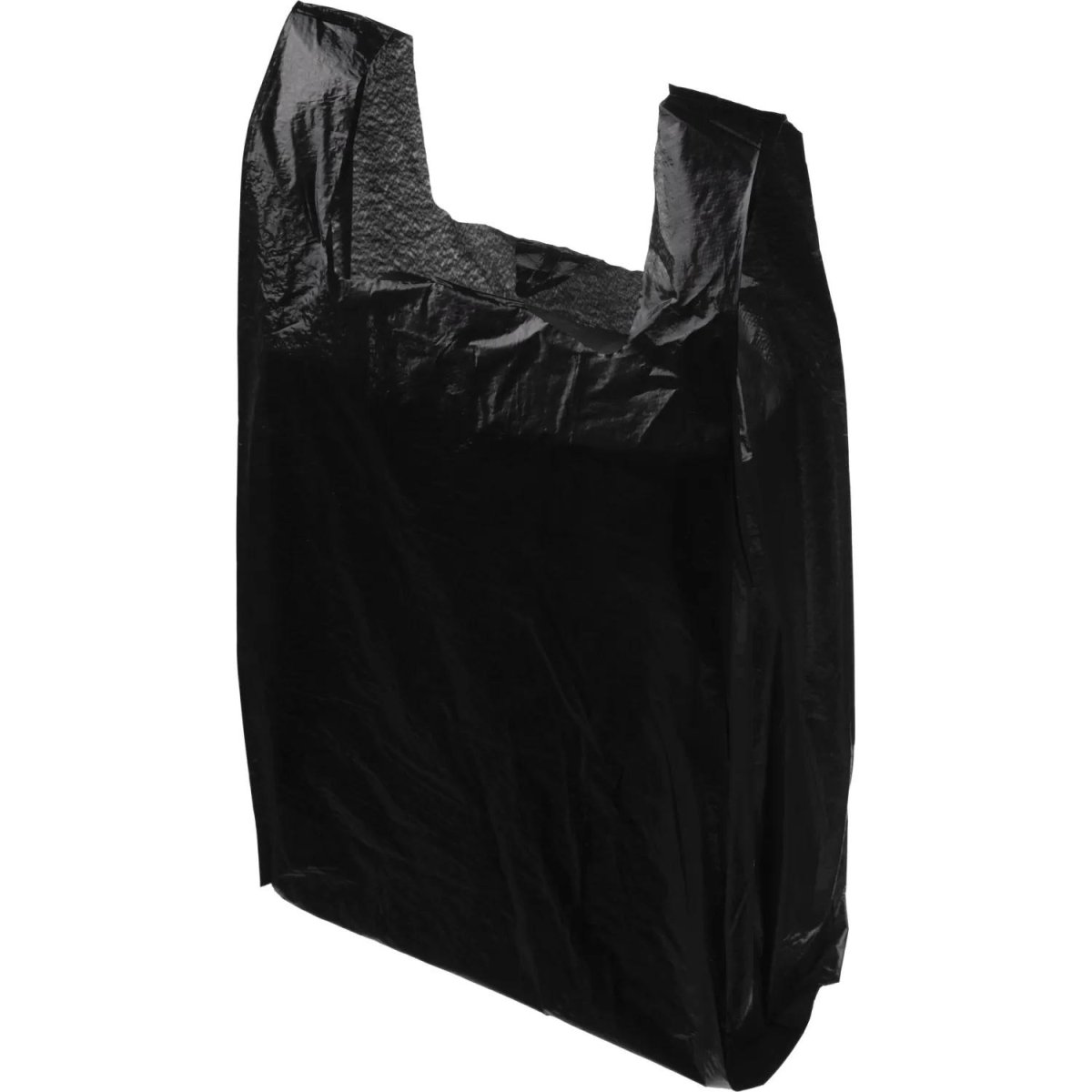 Пакет-майка ПНД, 30+18х56 см, черный, 28 мкм, Комус, 100шт/уп