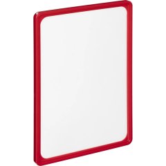Рамка пластиковая А4 Комус, красный с карманом-проектором  10шт/уп