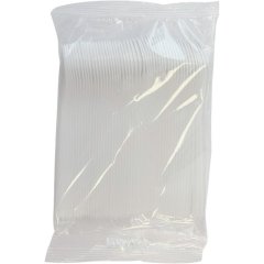 Ложка одноразовая чайная белая ПП 120 мм 50шт/уп