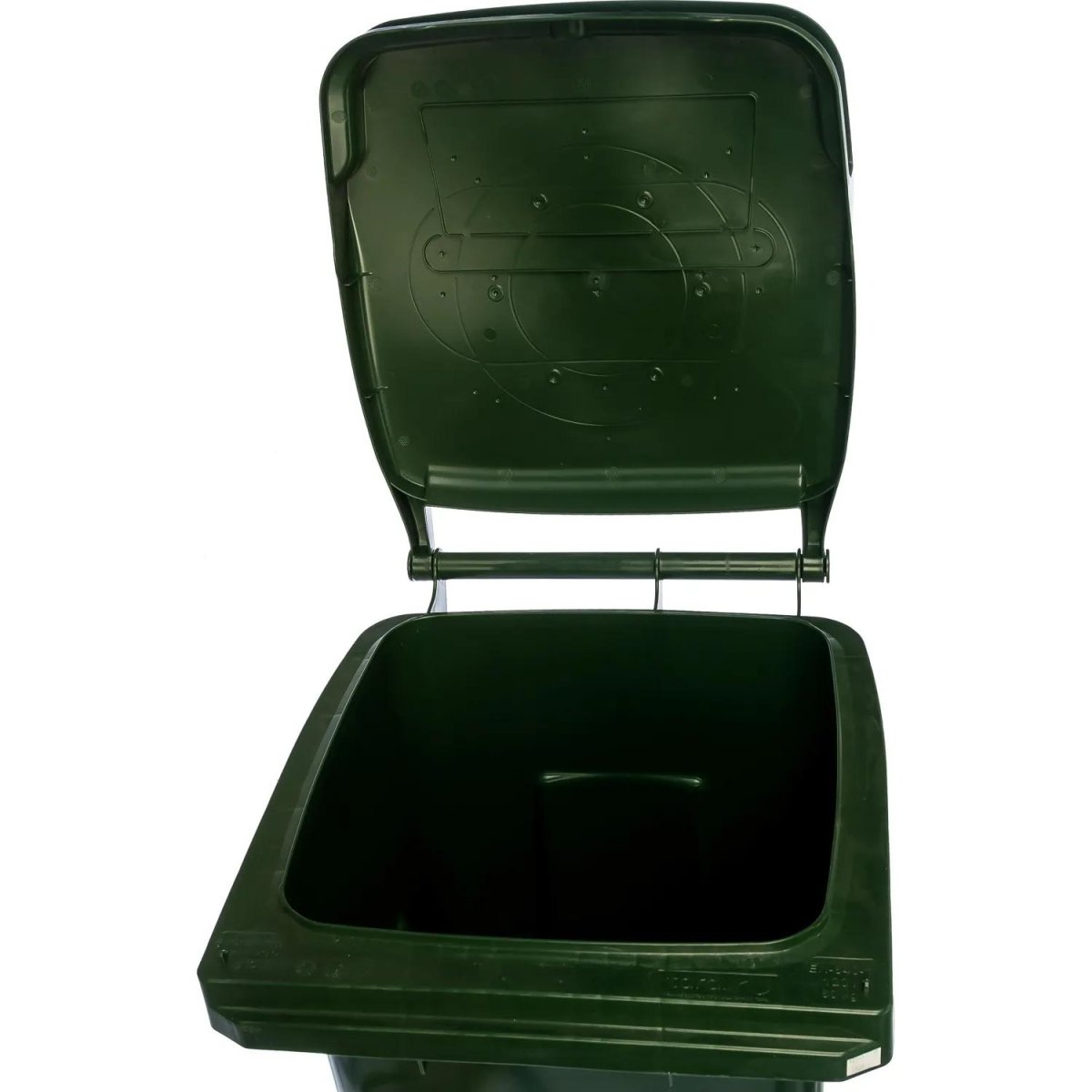 Контейнер-бак мусорный 120л, на 2-х колёсах, с крышкой, зеленый_28376