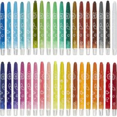 Мелки восковые M&G, круглые, выдвижной механизм, 36 цветов в наб, для детей