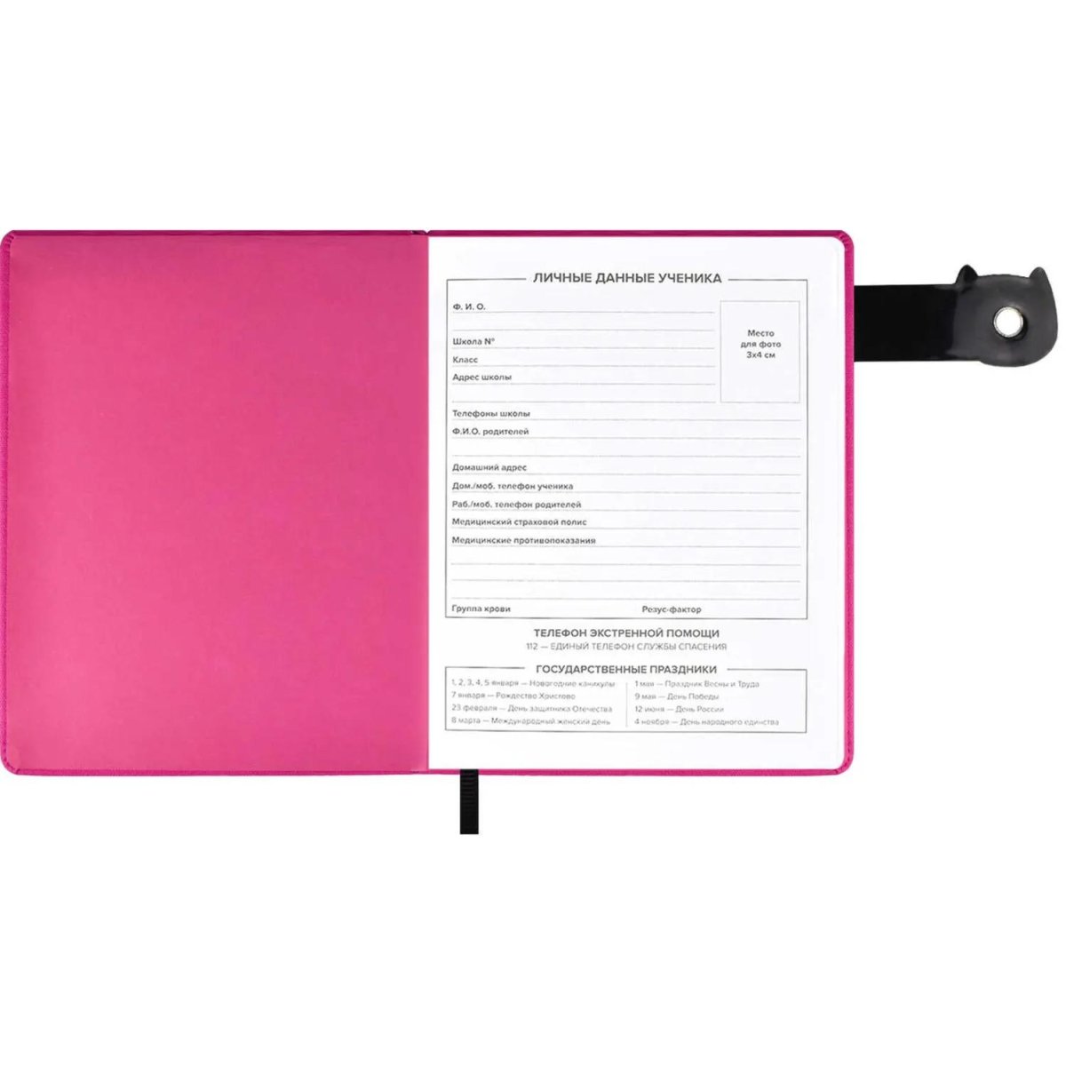 Дневник школьника ДЛИННЫЙ КОТ кожзам,  А5+, твёрдый переплёт, 48 л. 58722