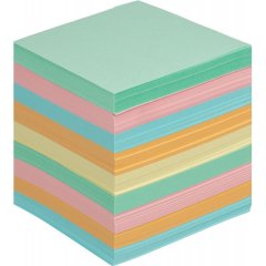 Блок для записей в подставке 9х9х9, 5 цветов, 65 г