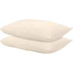 Наволочка , из сатина кремового цвета Essential, 50х70 см 2шт/наб