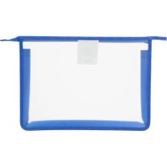 Папка для тетрадей Комус КлассА4,пласт,синяя 1 отд,молн,340х240х40,ПТ-850