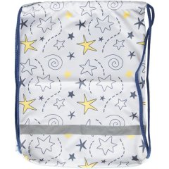 Мешок для обуви Комус Класс Серый со звездами,МО-26-1с, 360x470 мм, светоот