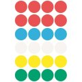 Этикетки самоклеящиеся  точки, 3089,  d=18mm, разноцветные, 96шт/уп