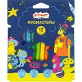 Фломастеры Комус Класс Максики 12 цв. наб.,вентилир.,смыв., карт. упак