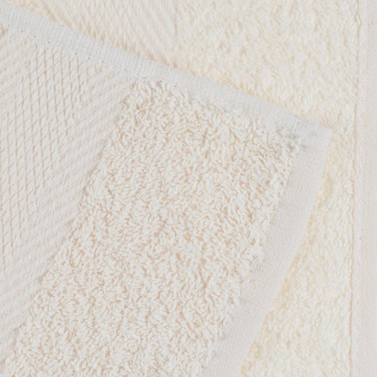 Набор полотенец махровых бордюр 440 г/м2, 70х140 кремовый, 5шт